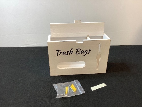 Wall Mount Wooden Trash Bag Dispenser - Lot 474