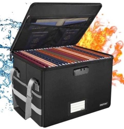 Fireproof Document Box File Organizer - Lot 415
