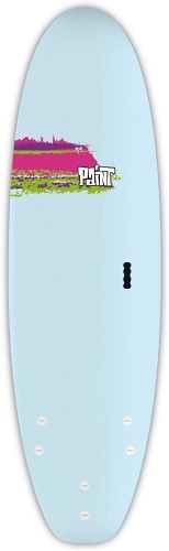 BIC Sport Paint Shortboard Softboard Surfboard, Light Blue/Red, 6'0". NEW - Lot 16