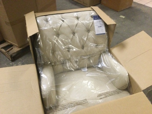 Pier1 Chas Chair in Linen. NEW - Lot 18a