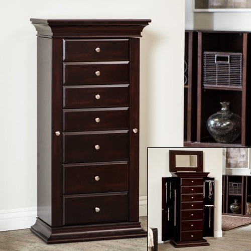 Belham Living Harper Espresso Jewelry Armoire. New with Damage on Back.  - Lot 34