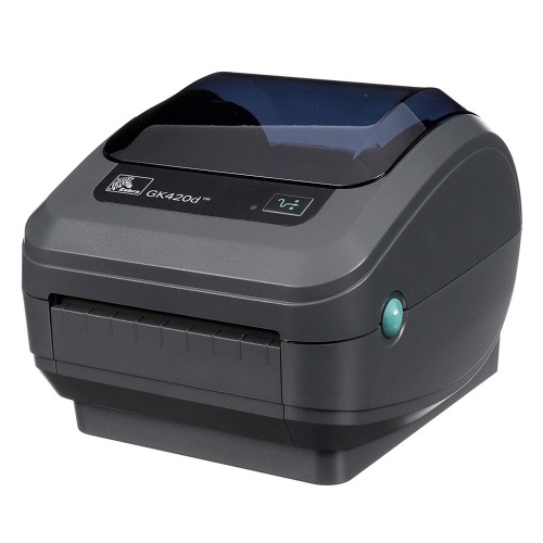 Zebra GX420 Label Printer - Barcodes and Shipping Labels - USB and Network - 4x6 Inch - Direct Thermal - with Power Supply. Appears New - Lot 56
