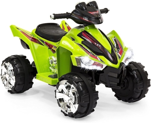 Kids 12V Electric 4-Wheeler Ride On w/ LED Lights, Forward and Reverse, Green. Appears New - Lot 78