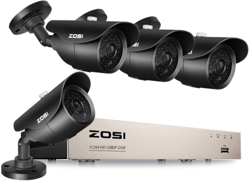 ZOSI 8-Channel Video Security DVR with 4 Surveillance Cameras, NO Hard Drive - Appears New - Lot 84
