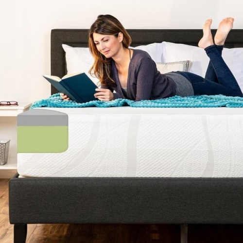 12in King Size Medium-Firm Green Tea & Bamboo Charcoal Gel Memory Foam Mattress. Appears New - Lot 88