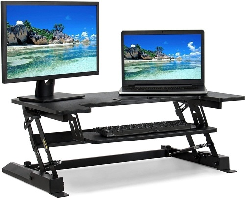 36in Standing Desk, Height Adjustable 2-Tier Desk Converter. Appears New - Lot 91