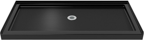 DreamLine SlimLine 36 in. D x 60 in. W x 2 3/4 in. H Center Drain Single Threshold Shower Base in Black. Appears New - Lot 129