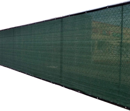 Fenceter Commercial Grade 5' x 50' Dark Green Mesh Privacy Fence with Aluminum Grommets - Appears New - Lot 221