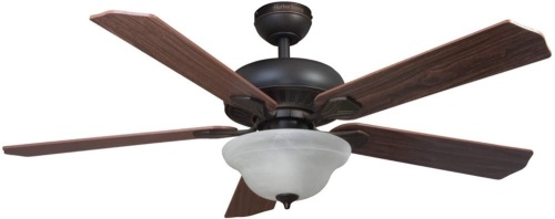 Harbor Breeze Crosswinds 52" Oil Rubbed Bronze Finish Ceiling Fan with Light Kit and Remote - Appears New  - Lot 235