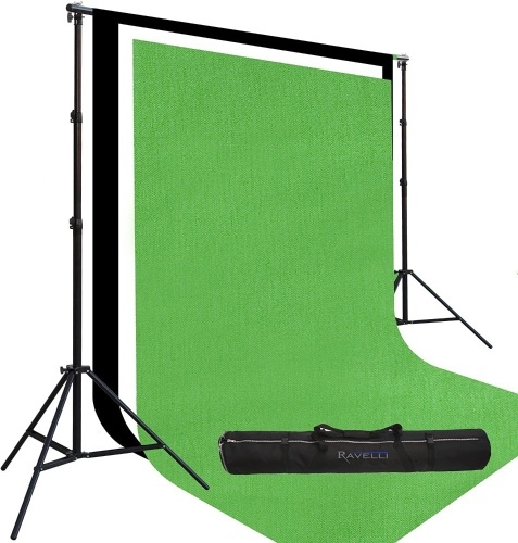 Ravelli 10' x 12' Background Stand Set and 9' x 15' Cotton Muslin Backdrops - Appears New  - Lot 251