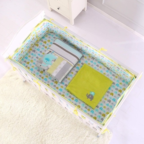 Lot of (9) Wowelife 4pc Elephant Baby Crib Bedding Set with Bumpers - NEW - Lot 263