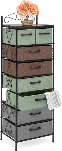8-Drawer Storage Organization Tower Cabinet. Appears New. 17.5 x 12.75 x 54.25 inches - Lot 265
