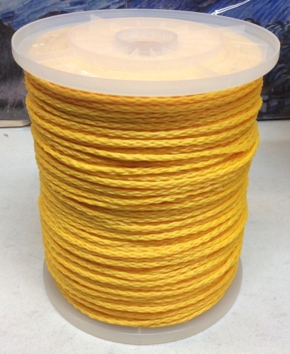SGT KNOTS Lightweight Hollow Braid Polypropylene Rope, 3/16" x 1000', Yellow - Appears New  - Lot 323