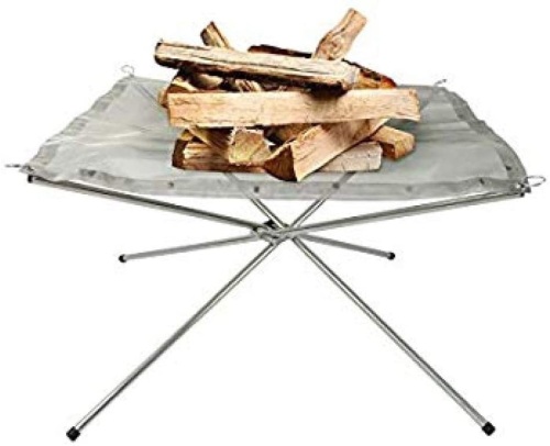 Rootless Portable Collapsing Outdoor Steel Mesh Firepit, 16.5" x 16.5" x 12.6" - Appears New  - Lot 459