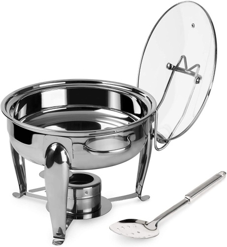 6 Quart Round Stainless Steel Chafing Dish - Appears New - Lot 519