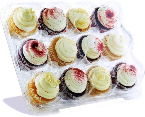 Chefible Premium Disposable 12 Cupcake Carrier Box, High Dome, 12 Pack - Appears New  - Lot 535