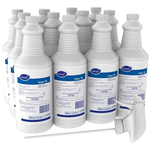 Virex Tb Hospital-Grade Disinfectant, 32 oz, 12 Pack - NEW in Damaged Box  - Lot 537