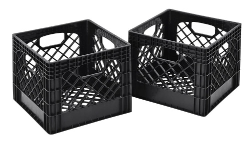 Muscle Rack 11" x 13" x 13" Black Milk Crate (Pack of 2). NEW - Lot 544