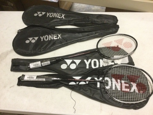 Lot of (3) 2-Packs of Yonex Badminton Rackets. New - Lot 604