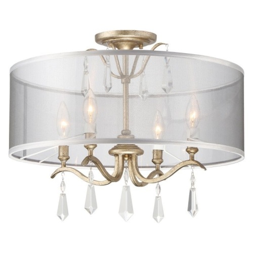 Minka Lavery Laurel Estate Semi Flush Mount - Brio Gold. E-Commerce Return. Appears Complete. Untested - Lot 615