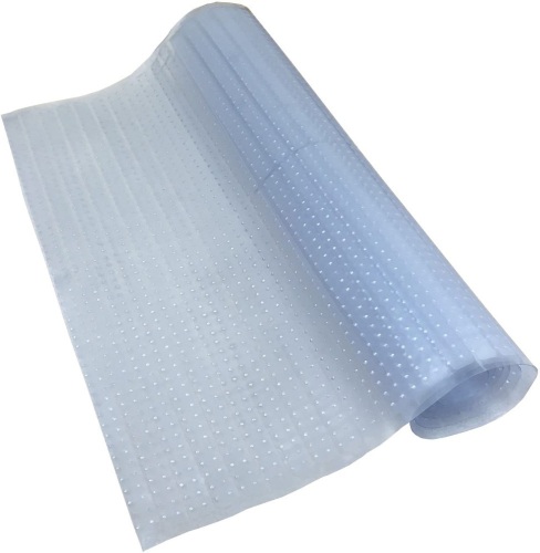 Sweet Home Stores Clear Plastic Carpet Protector Mat, Ribbed Multi Grip High-Spike, 26" x 6' - NEW - Lot 649