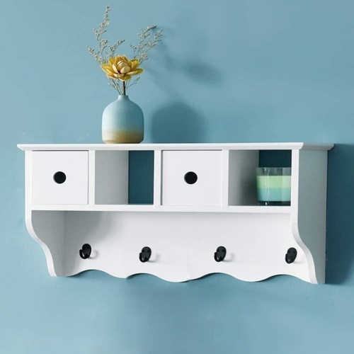 Welland 24" Wall Mounted Coat Rack with Storage - Appears  New - Lot 653