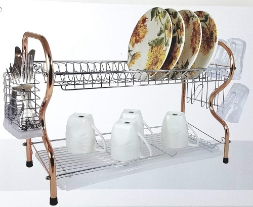Better Chef 22" Chrome Dish Rack with Copper Accents - Appears New  - Lot 660