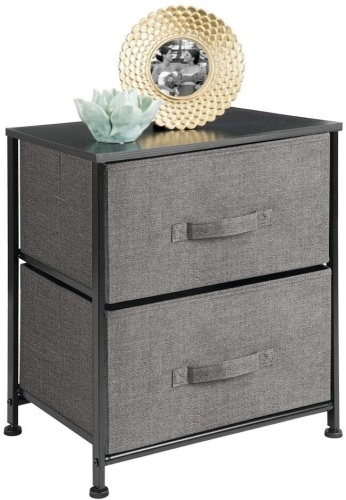 mDesign 2-Drawer Vertical Dresser Storage Tower. Appears New - Lot 695