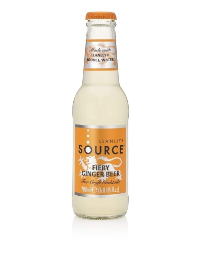 Llanllyr SOURCE Fiery Ginger Beer 6.8 Ounce Glass Bottles, 200ml, Pack of 16 - Lot 748