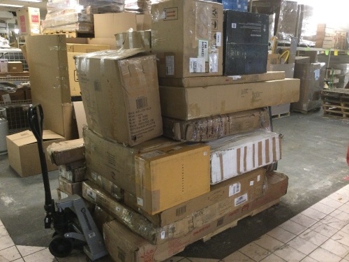 Pallet of Salvage Returns from Major Bed & Bath Store. Will Contain Broken or Incomplete Items for Parts or Repair.  - Lot 5004