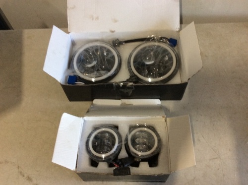 LED Halo Head Lights and Fog Lights - Appear New - Lot 258