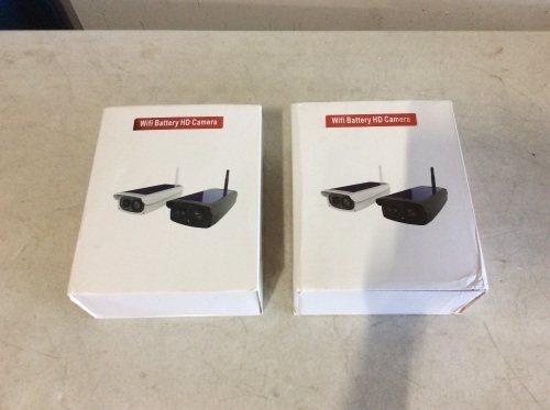 Lot of (2) 1080P HD Wifi Cameras, Battery Operated - Appear New - Lot 393