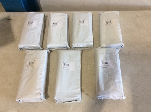 Lot of (7) Non Woven Stain Resistant Pillow Protectors, White, 20" x 30", 4 pcs - New - Lot 403