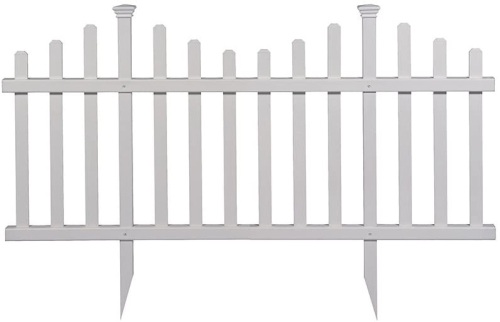 Lot of (2) Zippity Outdoor Products ZP19001 No Dig Madison Vinyl Picket Fence Panels, White, 30" x 56", 2 Pack - New/Unopened  - Lot 756
