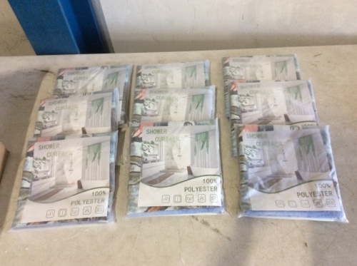 Lot of (9) Shower Curtains, 69" x 70" - New - Lot 1181