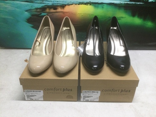 Lot of (2) Predictions Comfort Plus Karmen Pumps, 10 Wide - Appear New - Lot 853