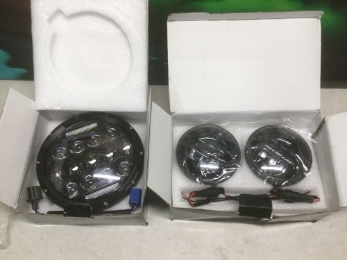 Motorcycle Head Light and Tail Lights, Unknown Fitment - Appears New  - Lot 556