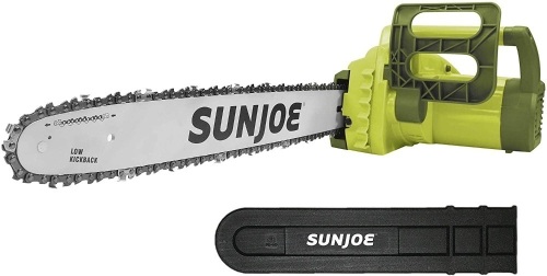 Sun Joe SWJ701E 18-inch 14.0 Amp Electric Chain Saw with Kickback Safety Brake - Appears New, Untested  - Lot 109
