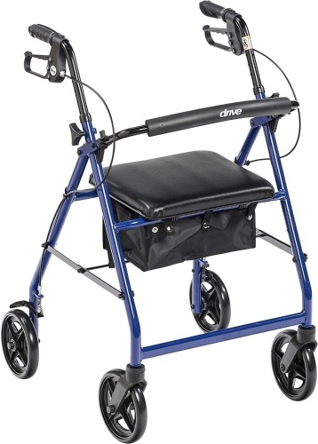 Drive Medical Rollator Walker with Fold Up and Removable Back Support and Padded Seat - Appears New  - Lot 611