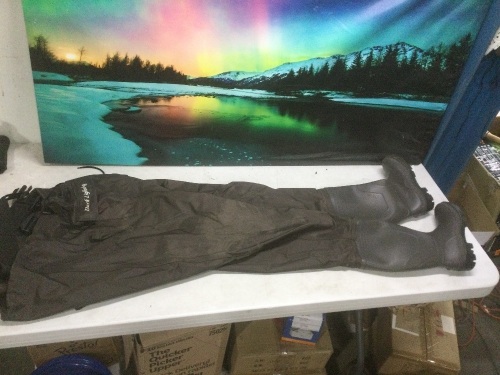 Dark Lightning Fly Fishing Chest Waders with Boots - E-Comm Return, Used - Lot 852