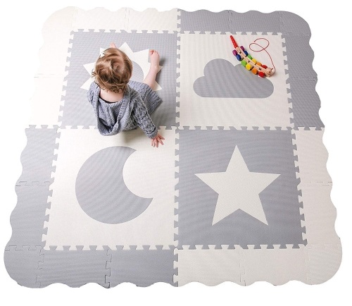 My Sky Large Baby Play Mat Interlocking Tiles, 61" x 61" - Appears New - Lot 1010