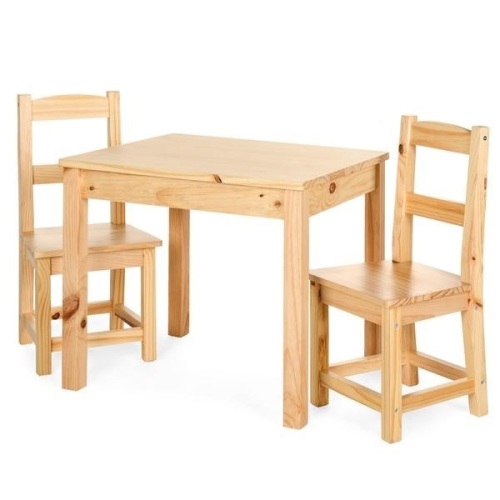 3-Piece Kids Wooden Activity Table Furniture Set w/ 2 Chairs - Appears New   - Lot 662