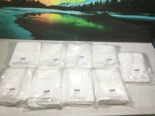 Lot of (9) Off White Queen Size Pillowcases, 20" x 30", 4 Pack - Appear New - Lot 1164