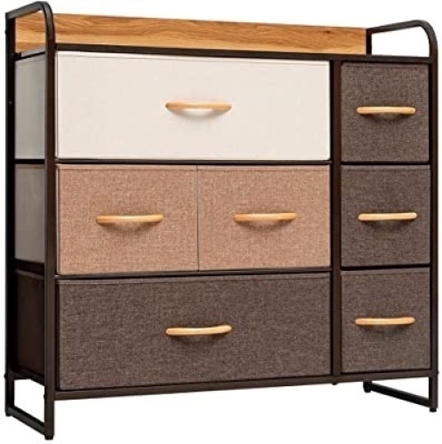 Kamiler 7-Drawer 3 Tier Storage Chest with Removable Fabric Bins - New/Unopened - Lot 1083