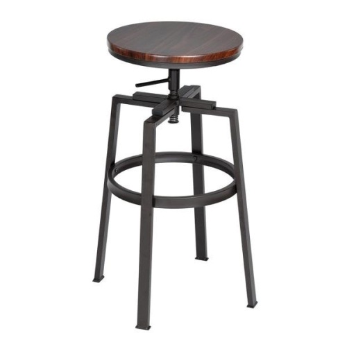 FurnitureR Mid-Century Bar Stools, Walnut, Set of 2 - New   - Lot 369