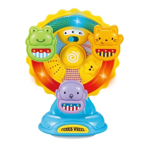 Lot of (4) infunbebe Animal Ferris Wheel Spinning Toy with Music and Lights - New - Lot 443