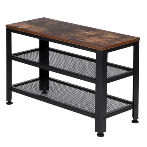 3-Tier Shoe Rack Bench with Storage - New  - Lot 797