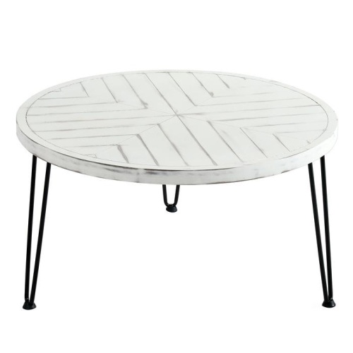 Welland Round White Wash Accent Table - Appears New - Lot 814
