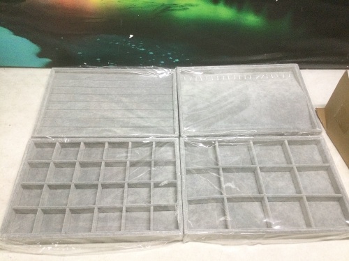 Mebbay Stackable Velvet Jewelry Organizer Trays - New - Lot 825