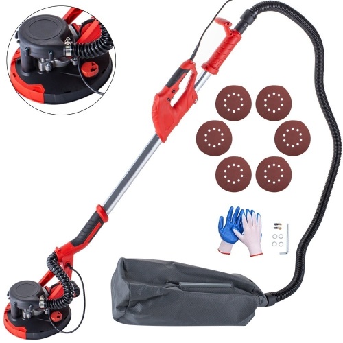 Vevor Drywall Sander 850w Extendable Handle Adjustable Variable Speed W/ Vacuum Bag - Appears New  - Lot 68